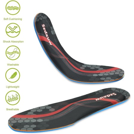 Szdxuw 2 pares Plantillas Memory Foam para Mujer y Hombre - Se Pueden Cortar a Medida, Amortiguación y Cómodas, Plantilla de