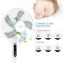 LeaderPro Standing Fan, 12.8dB DC 2 in 1 Desktop Fan, Adjustable Height 61-95 cm, Diameter 34 cm, 8 Speeds with Remote Control