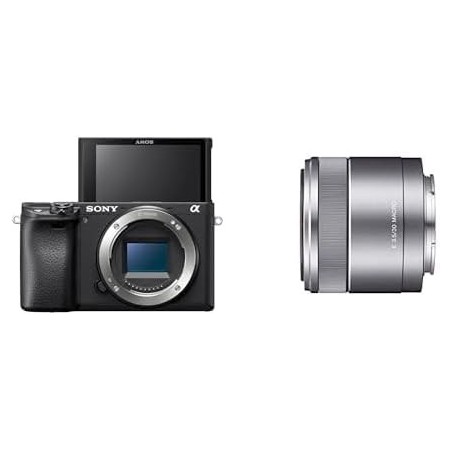 Sony Alpha 6400 cámara mirrorless (APS-C) con objetivo 16-50mm f/3.5-5.6, 24.2MP, grabación en 4K, enfoque automático 0.02s y