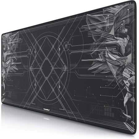 CSL-Computer - Alfombrilla de ratón Speed Gaming Titanwolf Negro 900 x 400 mm - Base de Mesa Grande - Mejora la precisión y la
