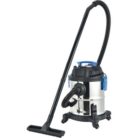 Bikain Multifunción 3 en 1 Aspiradora de Ceniza, Polvo y Líquido, 1200 W, 15 Liters, Acero Inoxidable, Plateado