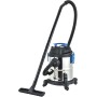 Bikain Multifunción 3 en 1 Aspiradora de Ceniza, Polvo y Líquido, 1200 W, 15 Liters, Acero Inoxidable, Plateado