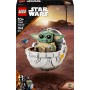 LEGO Star Wars 75403 Grogu con Aerocuna, Figura Articulada de Baby Yoda de Juguete y Minifigura, Decoración de Habitación