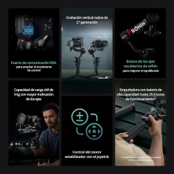 DJI RS 4, estabilizador en 3 Ejes para cámaras DSLR y sin Espejo Canon/Sony/Panasonic/Nikon/Fujifilm, con grabación Vertical