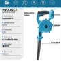 Soplador de Hojas, 18V Soplador de Hojas Bateria y Cargador, Aspirador de Hojas Eléctrico 2 en 1, Soplador Aspirador de Hojas