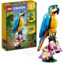 LEGO Creator 3 en 1 Loro Exótico, Pez o Rana, Figuras de Animales de Juguete para Construir, Regalo para Niños y Niñas de 7 Años