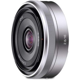 Sony SEL16F28 - Objetivo para Sony (distancia focal fija 16mm, apertura f/2.8-22, diámetro: 49mm) plateado
