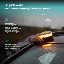 PMK Grupo | Baliza V16 Homologada DGT 2026 Geolocalización GPS | Luz Emergencia LED 360º 1 km | Conectada con DGT 3.0 en 100