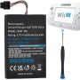 Uwayor Batería de repuesto WUP-001 para Wii U Gamepad, 6600 mAh, 3,7 V, alta capacidad, con destornillador