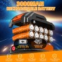 Soplador de Hojas 21V, Soplador Eléctrico Inalámbrico con Batería de 3,0 Ah y Cargador, Flujo de Aire de 226 KM/H, Soplador a