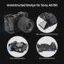 Nitze A6700 Cage, Jaula para Sony Alpha 6700 Cámara con Abrazadera para Cold Shoe Incorporado, NATO Rail y Placa de Liberación