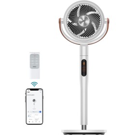 Dreo Smart Quiet Standing Fan 25dB, 30M Wind, Turbo Circulator Fans with Control, 6 Modes, 8 Speeds, Air Volume 1650m³/h,