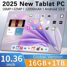 Tableta de 2025 pulgadas HD, 4K, Android 13, 16GB + 1T, 10,36 mAh, 5G,