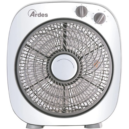 ARDES Portable Cooling Floor or Table Fan with 6 Blades and 3 Levels of Intensity and Rotation 360 Degrees Floor Fan Box Floor