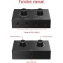 Tiamu Conmutador de audio de 3,5 mm, interruptor de audio de 4 puertos, interruptor de audio AUX estéreo, 4 entradas, 1 salida/1
