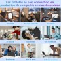 fezawio Tablet 10 Pulgadas Android 14, 20GB RAM + 128GB ROM (TF 1TB), Octa-Core, Tablet con Teclado y Raton -Verde