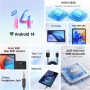 Laptok Android 14 Tablet 10 Pulgadas, 14GB +128GB+1TB, WiFi6/BT5.2/5000mAh, 8+5MP/1280 * 800/Widevine L1, Tablet PC con Stylus,