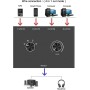 Tiamu Conmutador de audio de 3,5 mm, interruptor de audio de 4 puertos, interruptor de audio AUX estéreo, 4 entradas, 1 salida/1