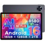 DOOGEE U11 Tablet Android 16, 16GB RAM+128GB ROM/2TB TF Octa-Core Tablets PC, Batería 8580mAh Tableta 11 Pulgadas,