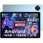 DOOGEE U11 Tablet Android 16, 16GB RAM+128GB ROM/2TB TF Octa-Core Tablets PC, Batería 8580mAh Tableta 11 Pulgadas,