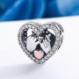 Abalorios de plata de ley 925 para pulsera Pandora, diseño de corazón Estilo 1.