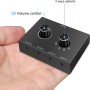 Tiamu Conmutador de audio de 3,5 mm, interruptor de audio de 4 puertos, interruptor de audio AUX estéreo, 4 entradas, 1 salida/1