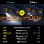 kolpop 2 Paquete Focos LED Exterior Solares,Focos LED Solares Sensor de Movimiento con Mando a Distancia,IP65 Impermeable Luz