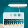 Flexo LED de Escritorio Antifatiga Ocular – Lámpara con 3 Modos de Luz y 8 Niveles de Brillo Regulable, Plegable con Cuello de