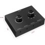Tiamu Conmutador de audio de 3,5 mm, interruptor de audio de 4 puertos, interruptor de audio AUX estéreo, 4 entradas, 1 salida/1