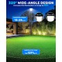 LEKIA Farola Solares Exterior Potente 7000K, Luz Solar Exterior con Sensor Movimiento y Mando Distancia, Focos LED Solar