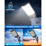 LEKIA Farola Solares Exterior Potente 7000K, Luz Solar Exterior con Sensor Movimiento y Mando Distancia, Focos LED Solar