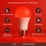 VERLSA Bombilla Led 3 Tonalidades - E27, 7w - Luz Roja Nocturna Melatonina 625nm, Ámbar 1600k y Blanca 4000k - 0% Luz Azul -