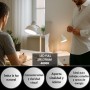VERLSA Bombilla Led 3 Tonalidades - E27, 7w - Luz Roja Nocturna Melatonina 625nm, Ámbar 1600k y Blanca 4000k - 0% Luz Azul -