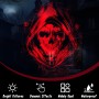 Proyector Halloween Decoracion Exterior Casa - 3D Dinámica Roja Calavera LED Lámpara Impermeable, Decoración Halloween Luces
