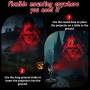 Proyector Halloween Decoracion Exterior Casa - 3D Dinámica Roja Calavera LED Lámpara Impermeable, Decoración Halloween Luces
