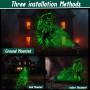 Proyector Halloween Decoracion Exterior Casa - 3D Dinámica Roja Calavera LED Lámpara Impermeable, Decoración Halloween Luces