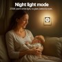 LED Luz con Sensor de Movimiento, 2pcs Luce Notturna Bambini da Presa, Modo Sensor o Siempre Encendida, Brillo Regulable,