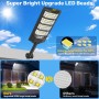 PEAKRO Farolas Solares Exterior, 600W Potente Focos LED Solar con Mando a Distancia, Sensor de Movimiento, IP66 Impermeable