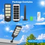 PEAKRO Farolas Solares Exterior, 600W Potente Focos LED Solar con Mando a Distancia, Sensor de Movimiento, IP66 Impermeable
