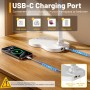 Morotty Lámpara de Escritorio,Lámpara de Mesa Led con Cabezales Dobles,5 Modos de Color,10 Brillos,Control Táctil,Luz de
