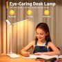 Morotty Lámpara de Escritorio,Lámpara de Mesa Led con Cabezales Dobles,5 Modos de Color,10 Brillos,Control Táctil,Luz de