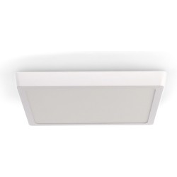 M Ledme - Panel de Superficie Serie Slim Cuadrado 12W, 1200lm, Luz Neutra (4500k). Lámpara de techo de interiores IP20. Ideal