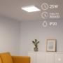 M Ledme - Panel de Superficie Serie Slim Cuadrado 12W, 1200lm, Luz Neutra (4500k). Lámpara de techo de interiores IP20. Ideal