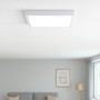 M Ledme - Panel de Superficie Serie Slim Cuadrado 12W, 1200lm, Luz Neutra (4500k). Lámpara de techo de interiores IP20. Ideal