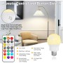 Bombilla LED Recargable E14 con Mando a Distancia, Regulable, Magnética, con Batería, 3 Temperaturas de Color + 9 Colores RGB,