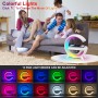 BatdTech Lámpara de carga inalámbrica, 15W despertador luz nocturna RGB multifuncional, estación de carga inalámbrica, altavoz
