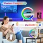 BatdTech Lámpara de carga inalámbrica, 15W despertador luz nocturna RGB multifuncional, estación de carga inalámbrica, altavoz