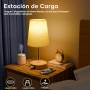 Suright Lámparas de Mesita de Noche Táctil con Puertos de Carga USB A+C, Lámpara de Noche Regulable con 3 Niveles de Brillo,