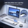 YICAIZI Lampara de Escritorio de LED 24W con Control Remoto - 1500LM 80CM Flexo LED Escritorio con Pinza Luz Leer Puerto de