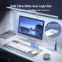 YICAIZI Lampara de Escritorio de LED 24W con Control Remoto - 1500LM 80CM Flexo LED Escritorio con Pinza Luz Leer Puerto de